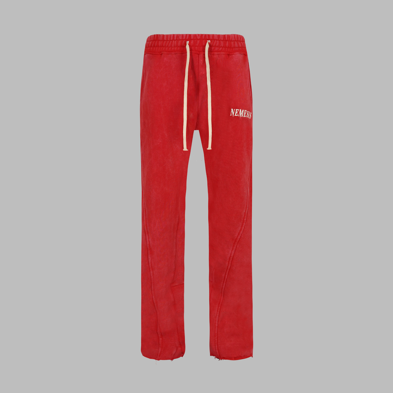 ZIP TERRYPANTS WASHED RED