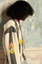GLADIUS STRIPED LS JERSEY - OFF WHITE/BLK