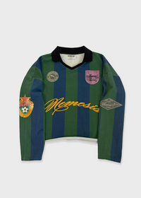 GLADIUS STRIPED LS JERSEY - NAVY/FORREST