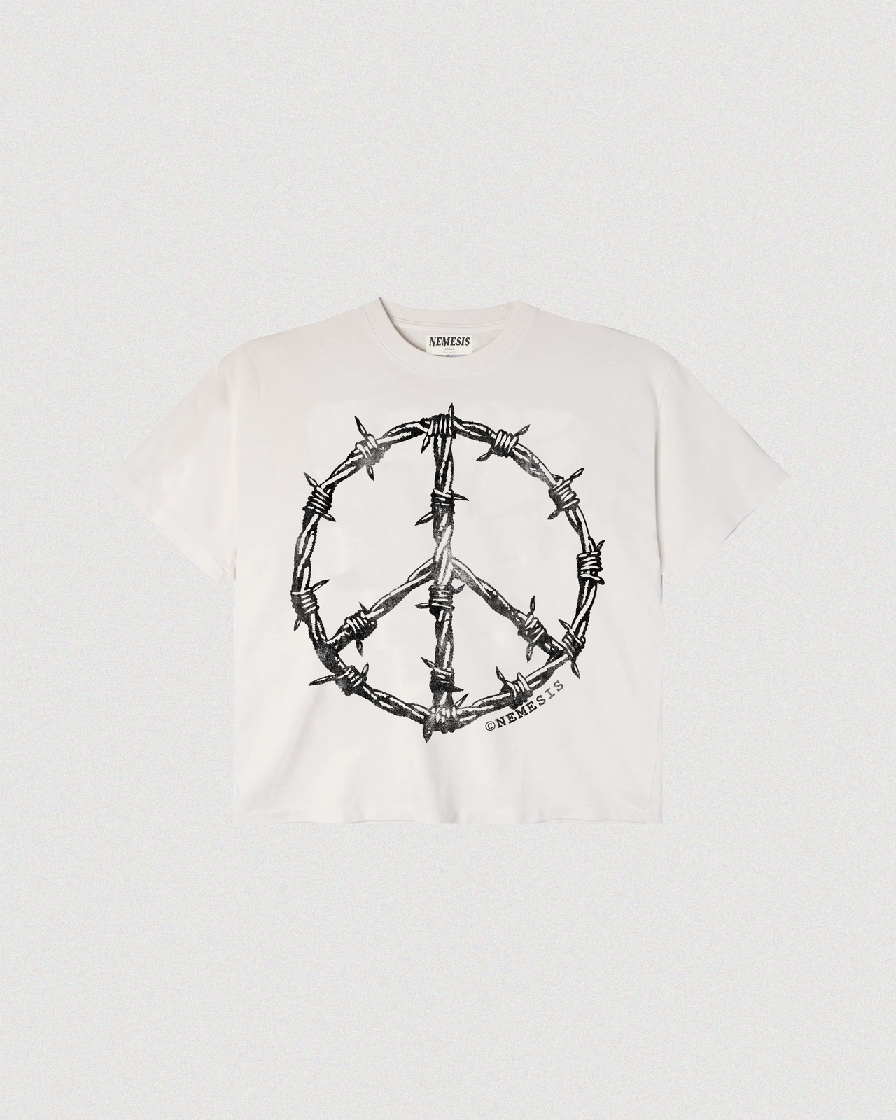 BARBED-PEACE TEE (WHITE)